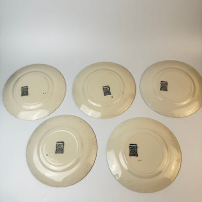 Grindley Cream Petal Dessertteller aus Steingut
