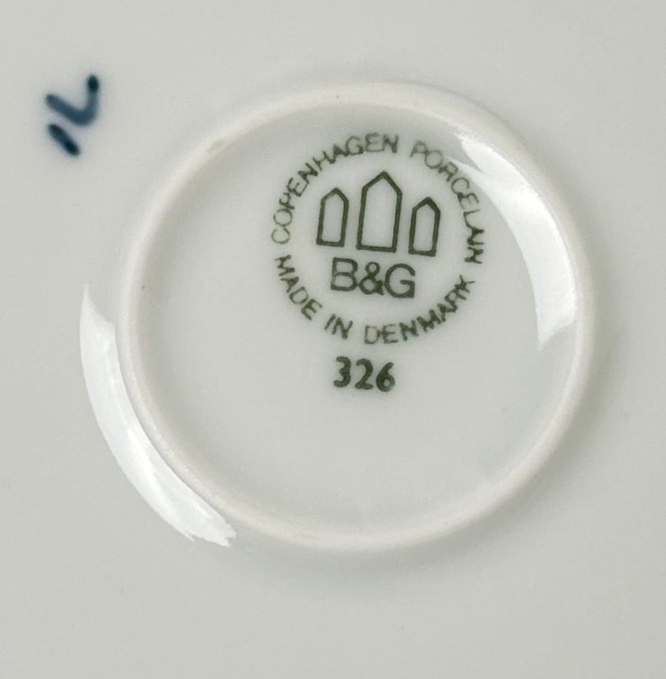 KORINTH 4 stk. Bing & Grøndahl tallerkner Ø 21,5 cm, nr. 326