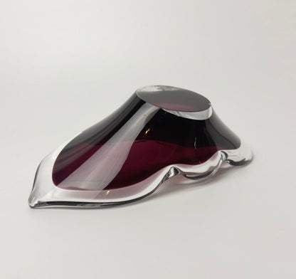 Åfors kunstglas skål model 1739 “Lila” svensk glasdesign 1960-70’erne
