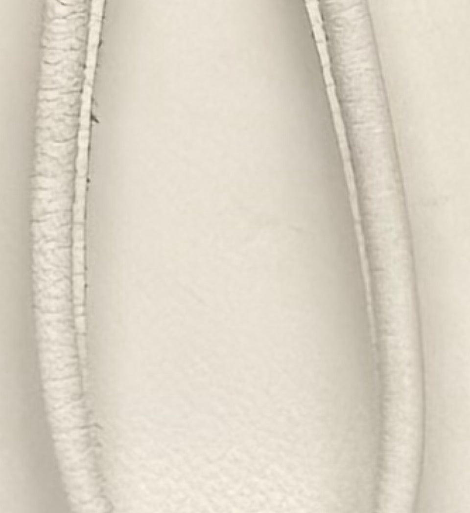 Skøn hvid clutch lædertaske med wristlet rem – 1960