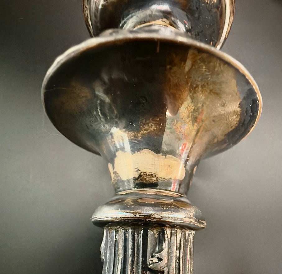 Antik sølvplet lysestage i victoriansk stil – ca. 1850-1900 – 31,5 cm