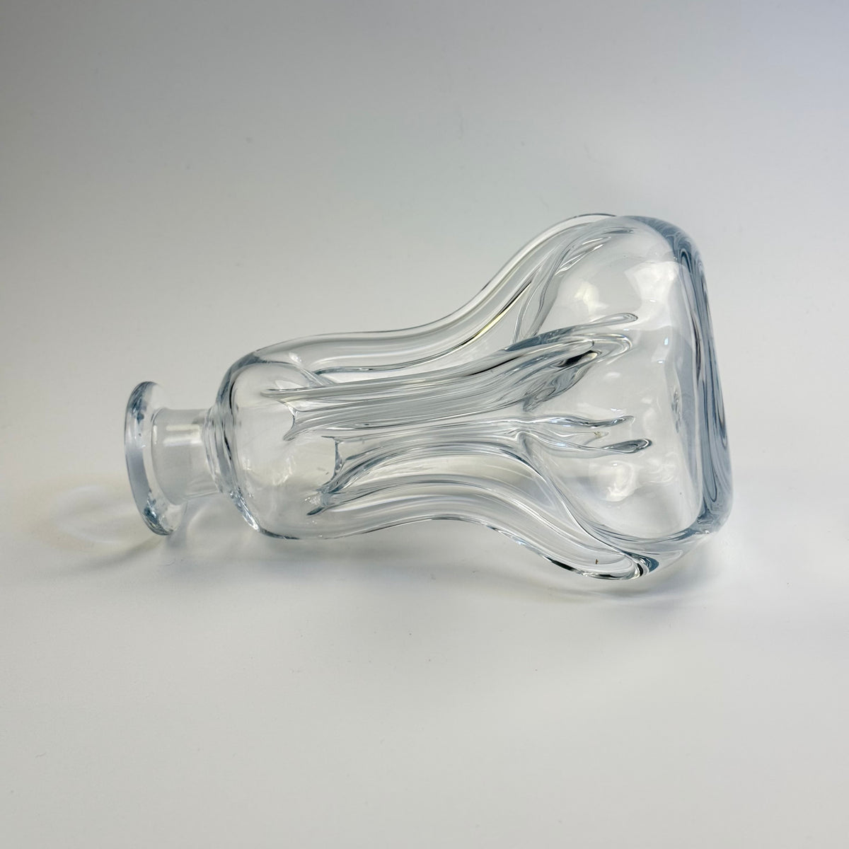 Holmegaard karaffel med låg 24 cm – klar glas – vintage dansk design