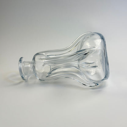 Holmegaard karaffel med låg 24 cm – klar glas – vintage dansk design
