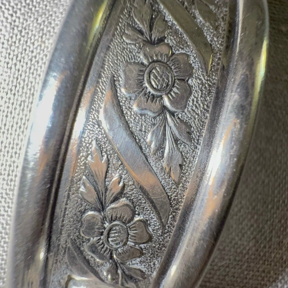 Speidel antik armbånd i 835 sølv med skønvirkeinspireret blomsterdekor -