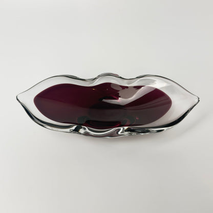 Åfors kunstglas skål model 1739 “Lila” svensk glasdesign 1960-70’erne - Frøken Lilly