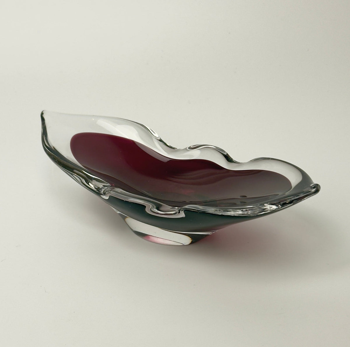 Åfors kunstglas skål model 1739 “Lila” svensk glasdesign 1960-70’erne - Frøken Lilly