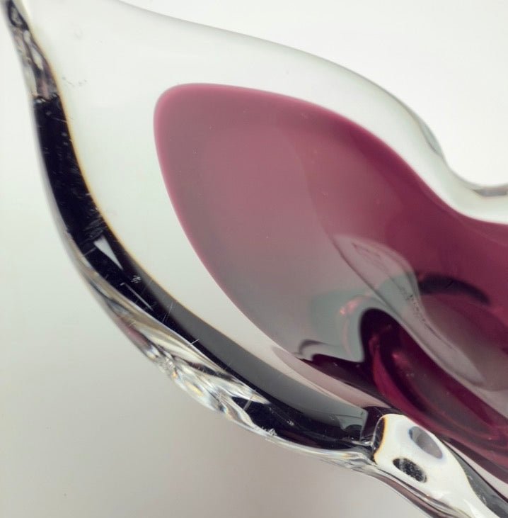 Åfors kunstglas skål model 1739 “Lila” svensk glasdesign 1960-70’erne - Frøken Lilly