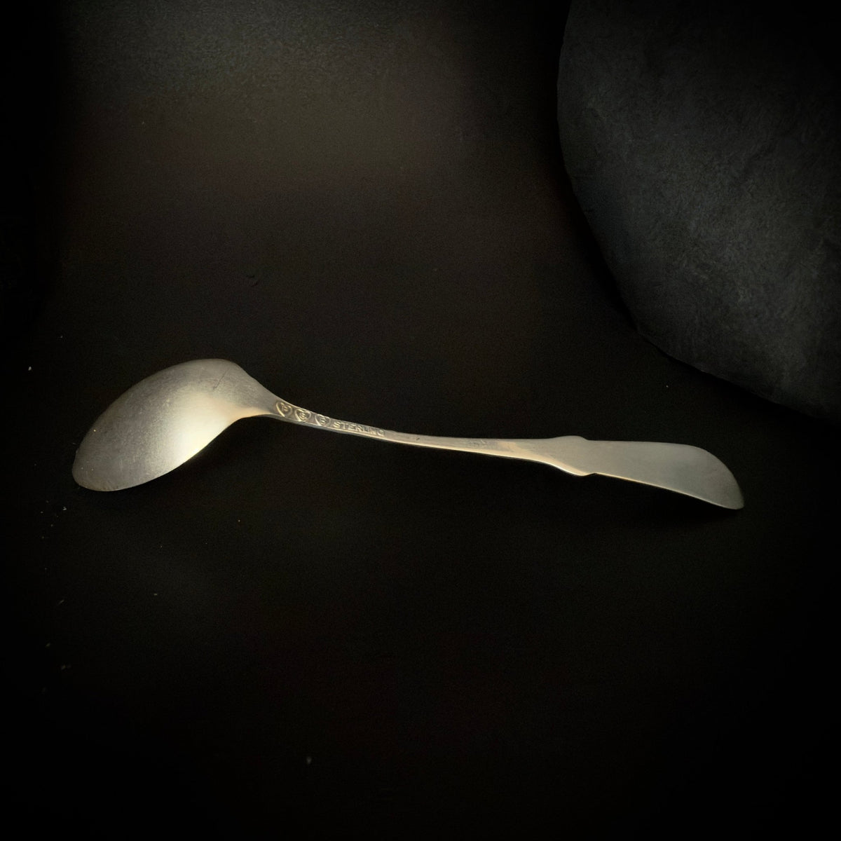 Antik souvenir teske i sterlingsølv, motiv Mount Tacoma og Native American, USA ca. 1900 - Frøken Lilly