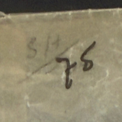 Antikke broderede monogrammer med bogstav J i original pergaminpose - Frøken Lilly