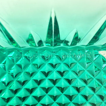 Arcoroc France Emerald Green serveringsskåle – 2 stk – diamant mønster - Frøken Lilly