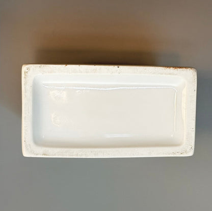 Bing & Grøndahl hvid porcelæns thekrukke med låg – klassisk dansk design - Frøken Lilly