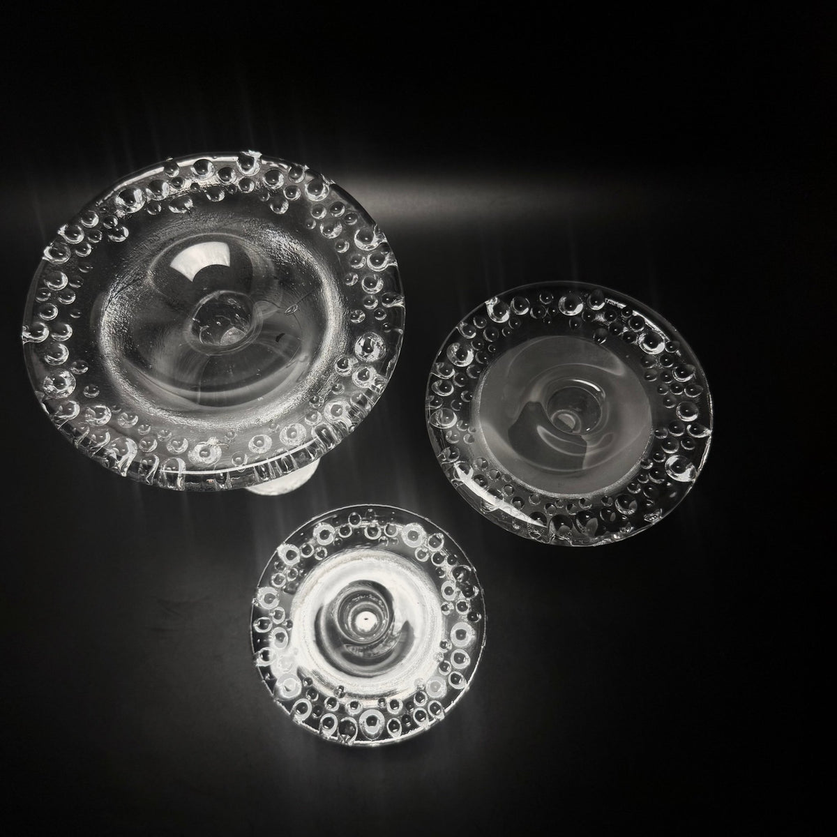 Christel & Christer Holmgren – 3 kunstglas lysestager - Frøken Lilly
