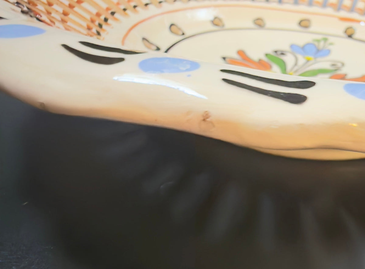 Fajanceskål, håndlavet – folk - art – vintage, Sydeuropa - Frøken Lilly