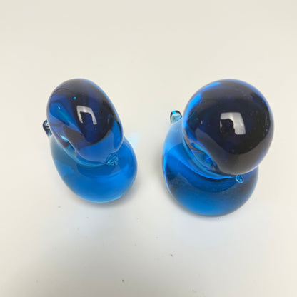 FM Konstglas / FM Ronneby “Pippi” blå glasfugle brevpressere – Josef Marcolin - Frøken Lilly
