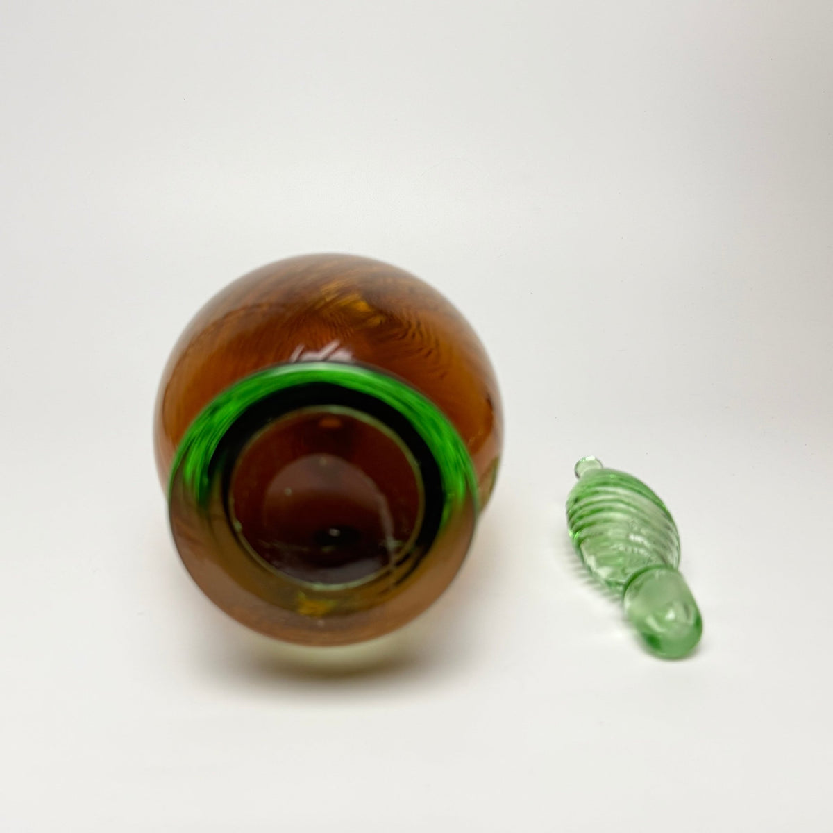Holmegaard karaffel i rav og grønt glas - Frøken Lilly