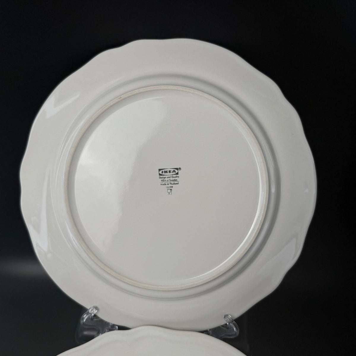 IKEA middagstallerkener, serien ARV, 15199 i cremehvid porcelæn, Ø28,5 - udgået model - Frøken Lilly