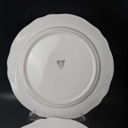IKEA middagstallerkener, serien ARV, 15199 i cremehvid porcelæn, Ø28,5 - udgået model - Frøken Lilly