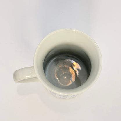 Kinesisk porcelænskrus med låg, blå/hvid kalligrafi, orientalsk stil - Frøken Lilly
