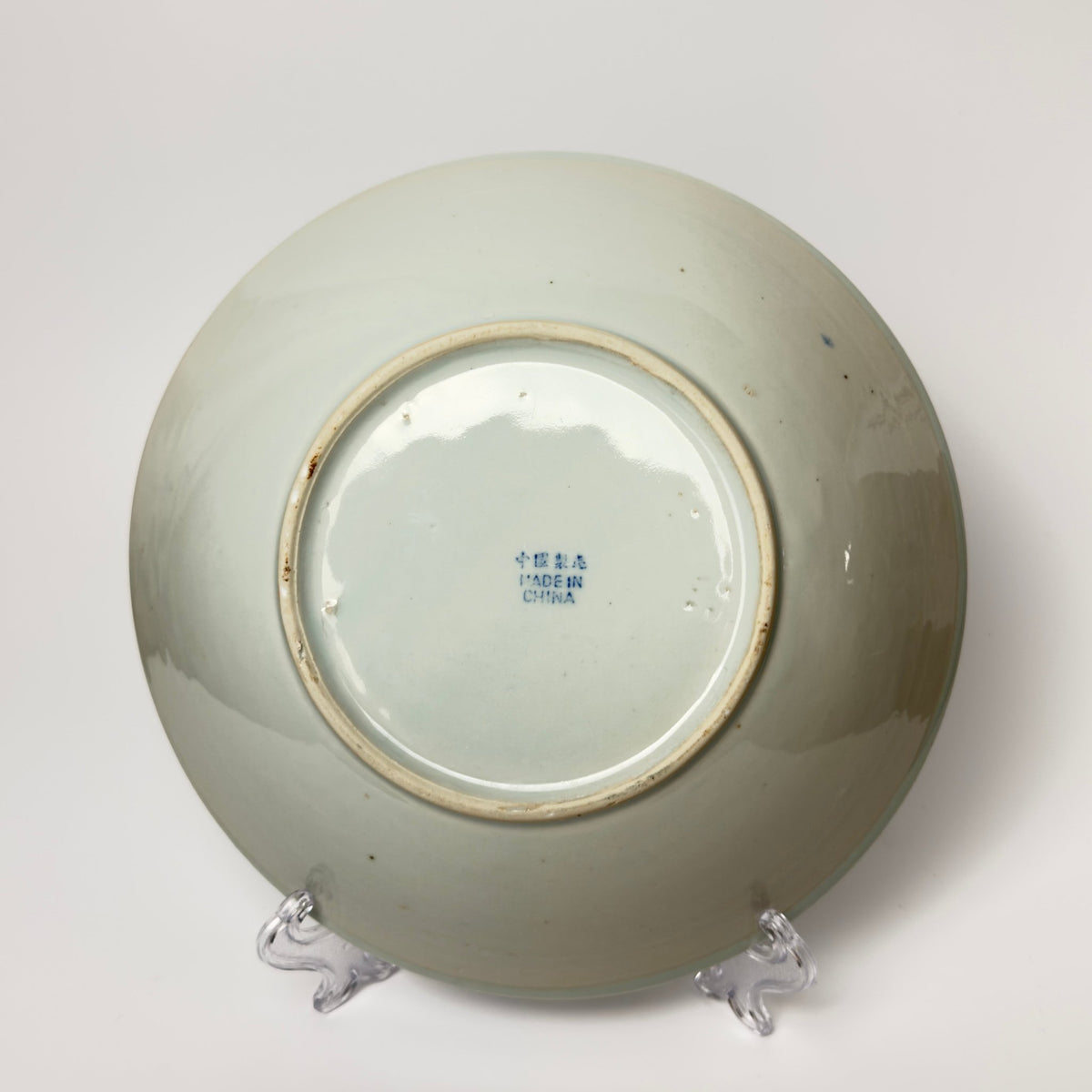 Kinesisk porcelænstallerken med blå fisk – dyb tallerken / fad 22,5 cm - Frøken Lilly