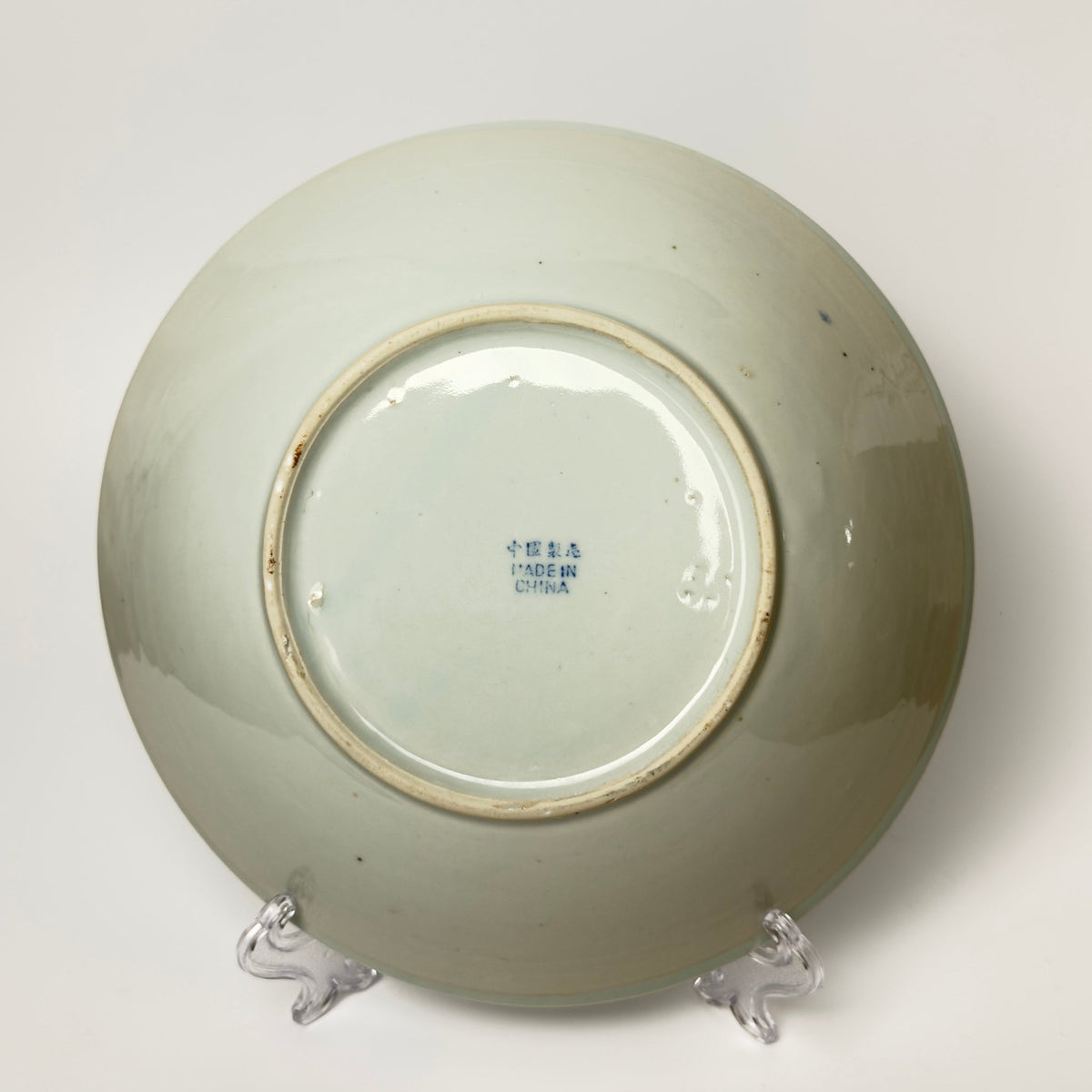 Kinesisk porcelænstallerken med blå fisk – dyb tallerken / fad 22,5 cm - Frøken Lilly