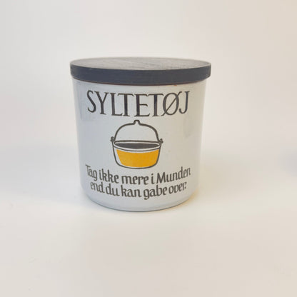 Knabstrup keramik sylte­tøj / marmelade krukke med trælåg – dansk vintage - Frøken Lilly