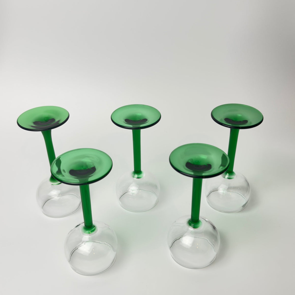 Luminarc små hvidvinsglas med grøn stilk – sæt med 4+ - Frøken Lilly