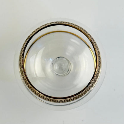 Lyngby Glas Tosca cognacglas i krystal med bred ciseleret guldkant, 1960'erne - Frøken Lilly
