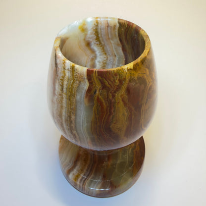 Onyxglas i poleret natursten – midcentury - Frøken Lilly