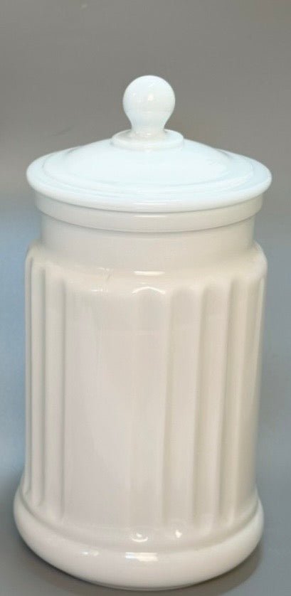 Opbevaringskrukker med låg i opalineglas – italiensk vintage - Frøken Lilly