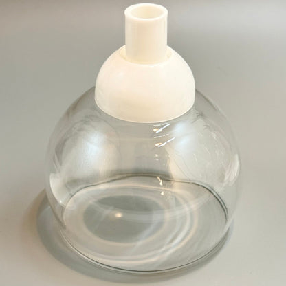 Originale Bodum Oktett vinglas, hvid plaststilk, dansk design af Carsten Jørgensen, 1970'erne - Frøken Lilly