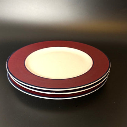 Pagnossin ironstone frokosttallerken aubergine/blå kant, Treviso Italien - Frøken Lilly