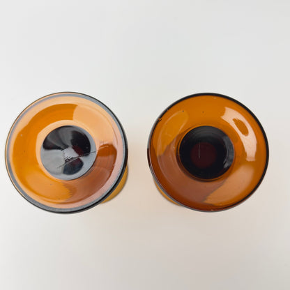 Ravfarvede snapseglas - formentlig Älghults Glasbruk, 1970’erne - 4 stk. - Frøken Lilly