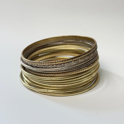 Vintage bangles i metal – 12 stk. - Frøken Lilly