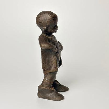 Vintage bronzefigur af pige – 13 cm - Frøken Lilly