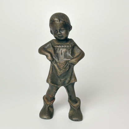 Vintage bronzefigur af pige – 13 cm - Frøken Lilly