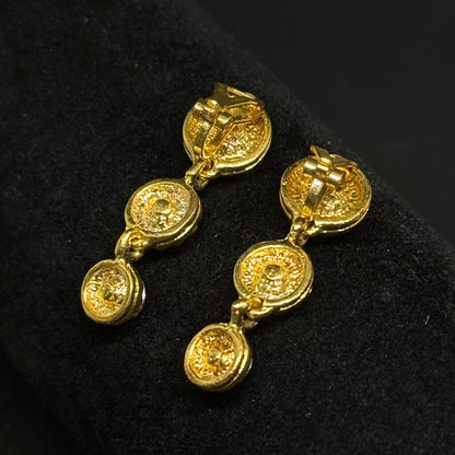 Vintage clip-on øreringe med farvede glassten - Frøken Lilly