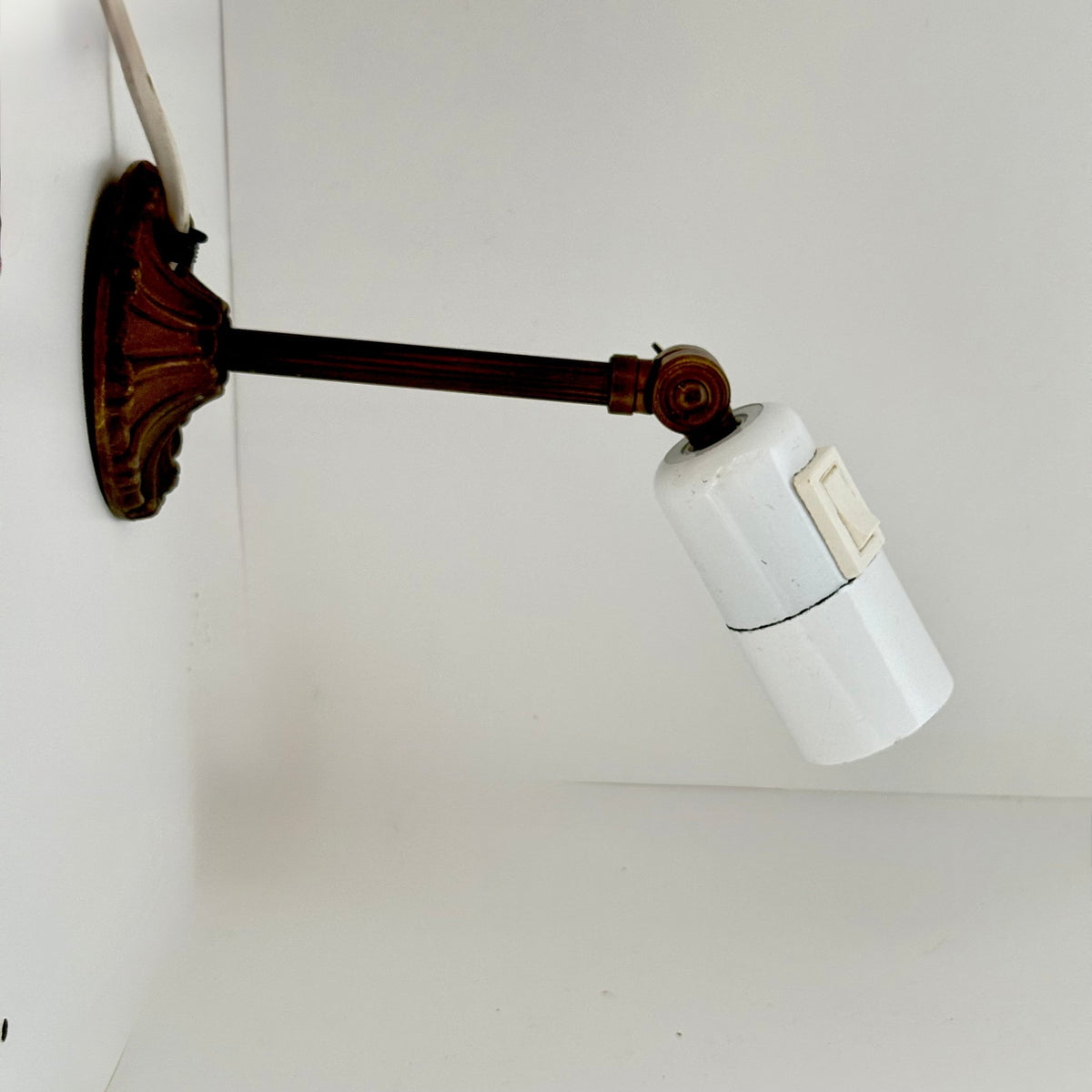 Vintage justerbar lampe i jern-metal - Frøken Lilly