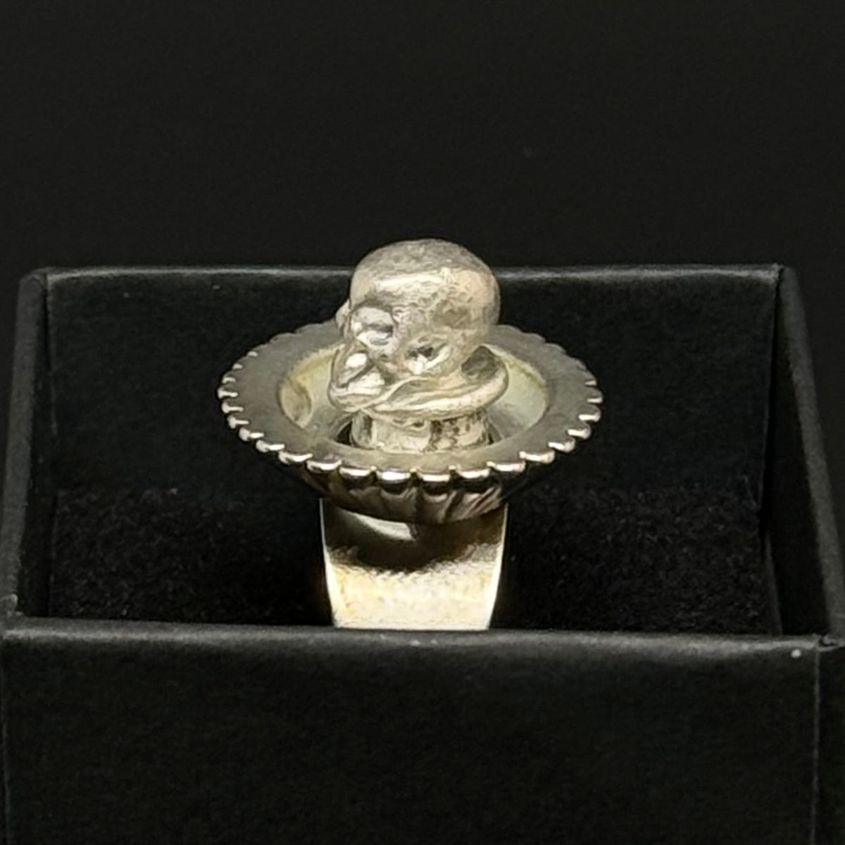 Vintage justerbar ring med dødningehoved - Frøken Lilly