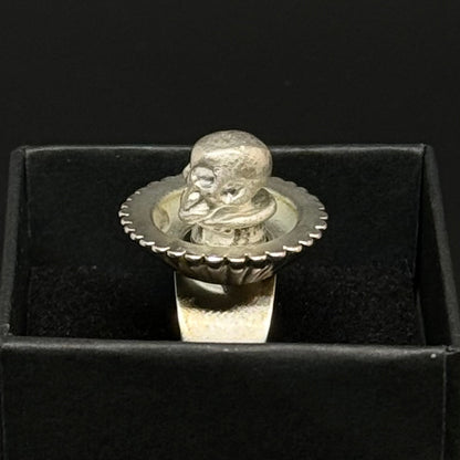 Vintage justerbar ring med dødningehoved - Frøken Lilly