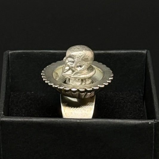 Vintage justerbar ring med dødningehoved - Frøken Lilly
