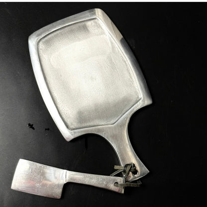 Vintage ostebræt med ostespade i aluminiumslegering - Frøken Lilly